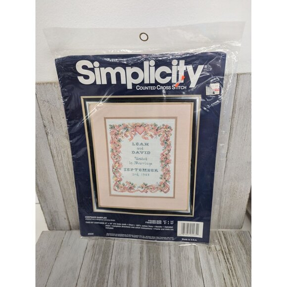 Simplicity Counted Cross Stitch Keepsake Sampler Kit 05535 - Picture 1 of 4